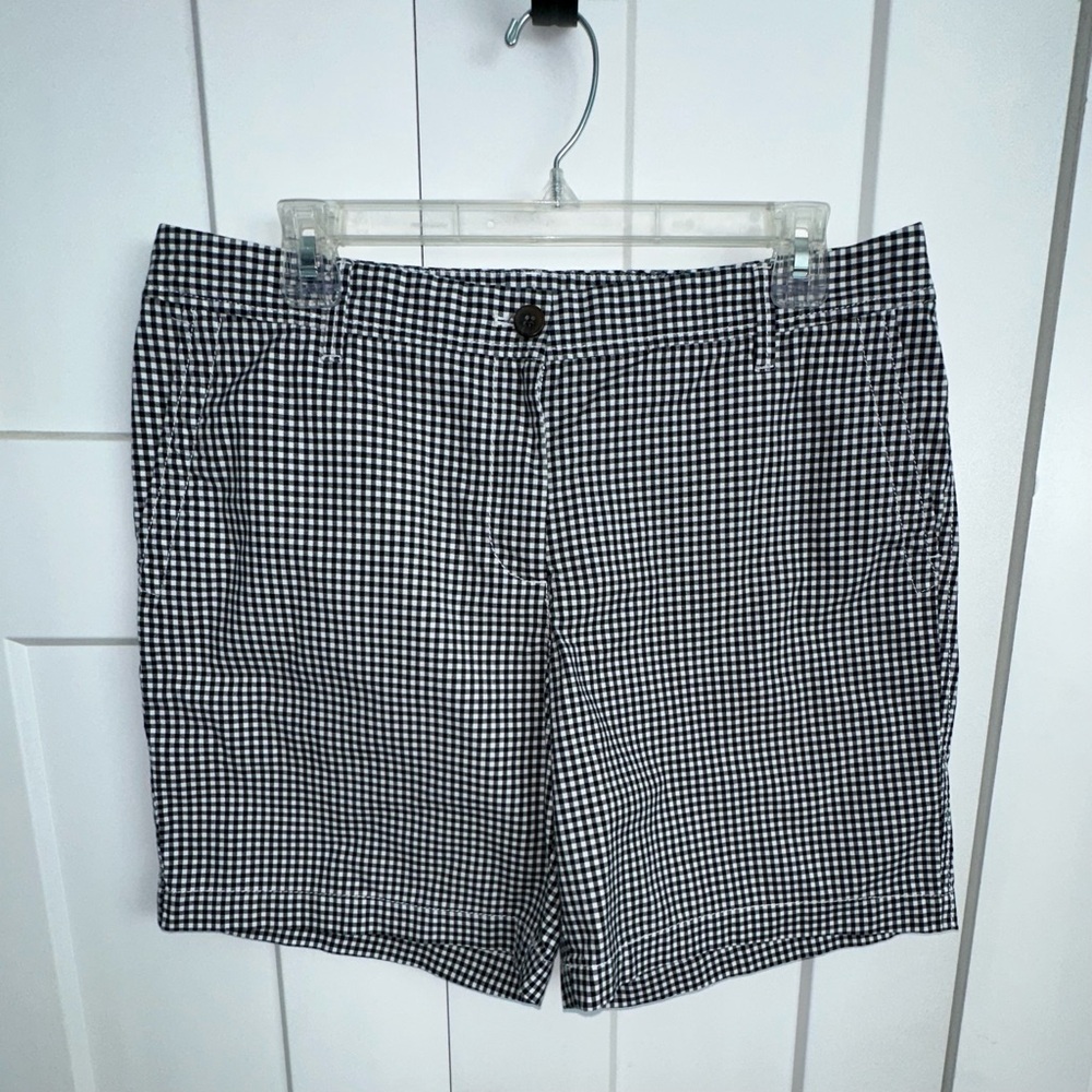 Women's Talbots Black and White Plaid Shorts - 10